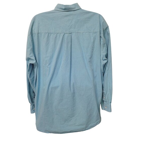 Roper Mens 2XL Blue Button-Up Long Sleeve Shirt Cotton Blend Western Wear - Picture 2 of 7